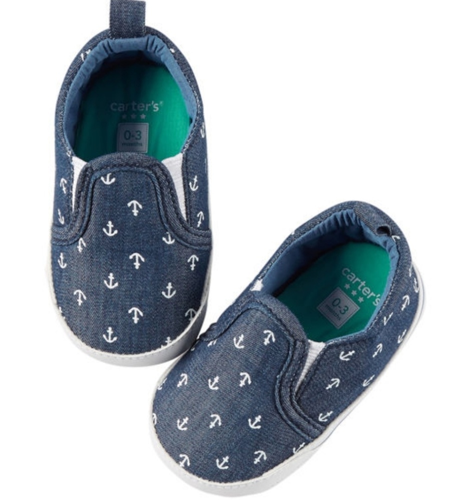 🎉 Carter's Anchor Print Slip-on shoes